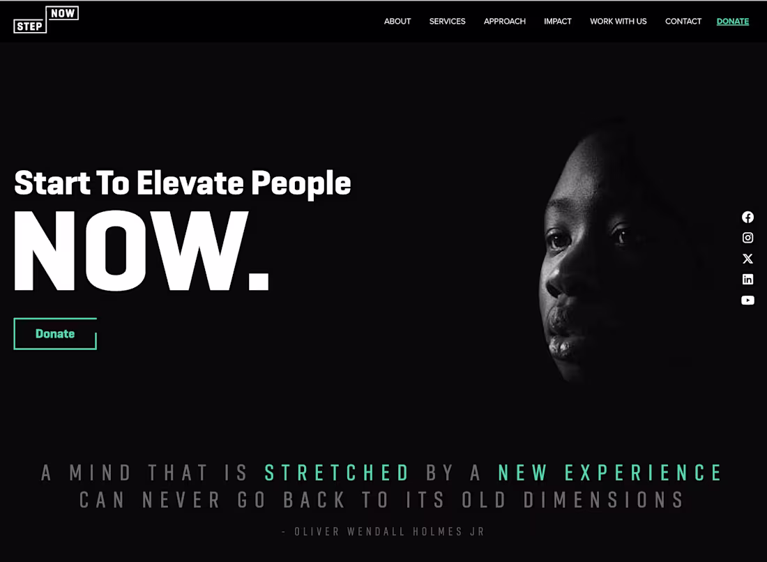 Cover image for Step Now Charity Website