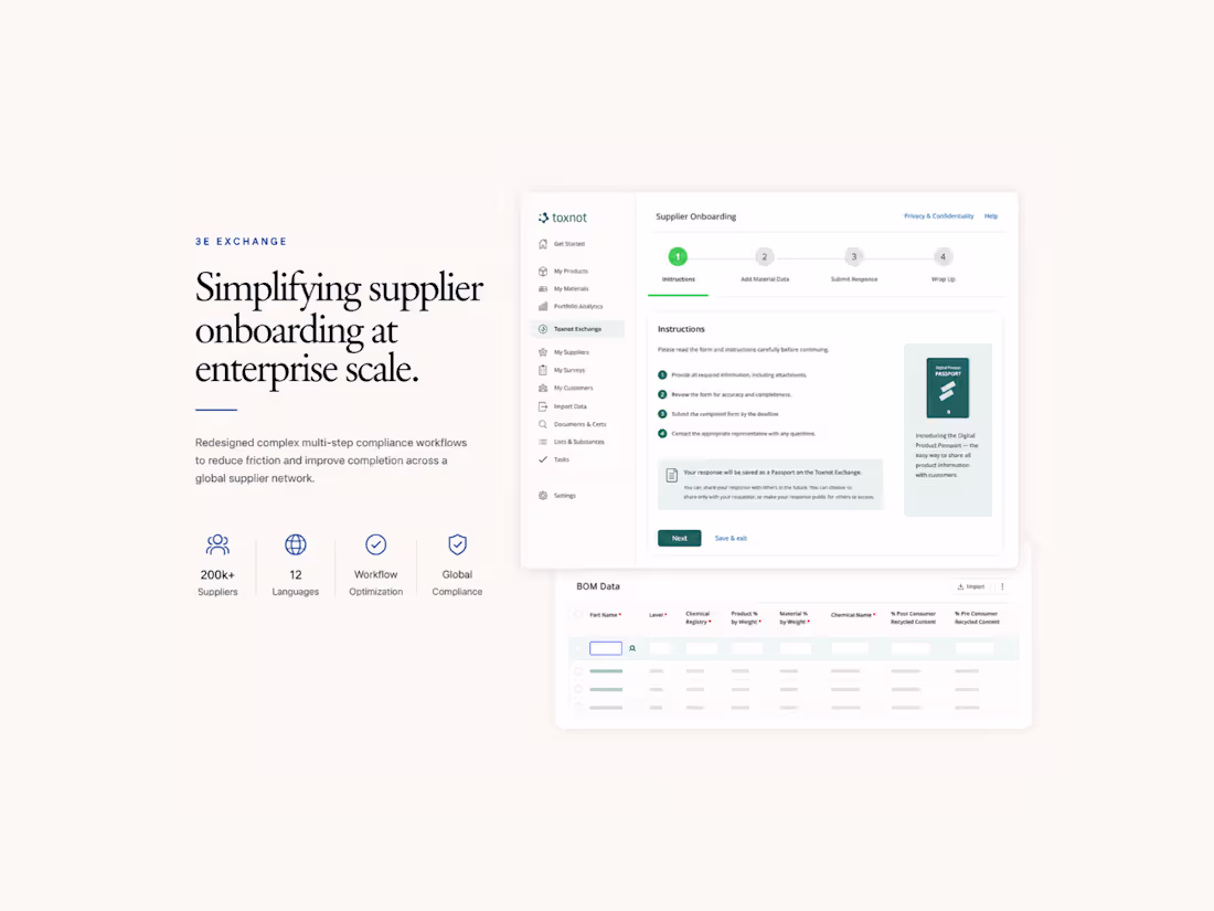Cover image for 3E Exchange — Supplier Onboarding UX