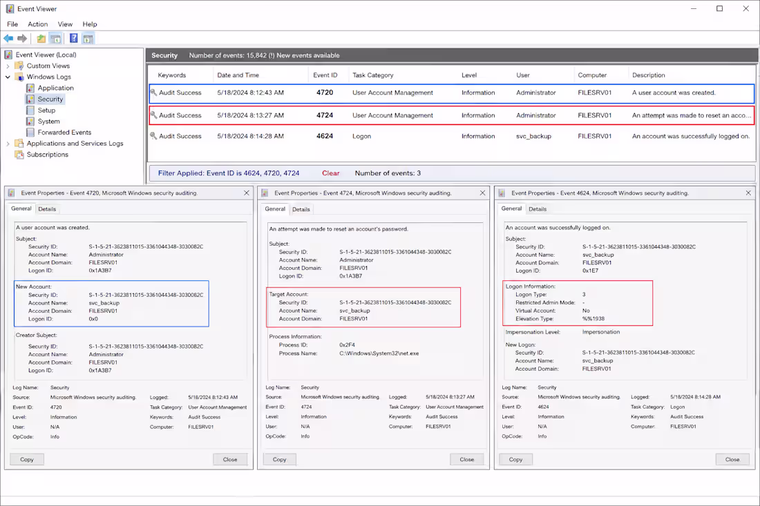 Cover image for Windows Events Log Investigation: Event ID 4724