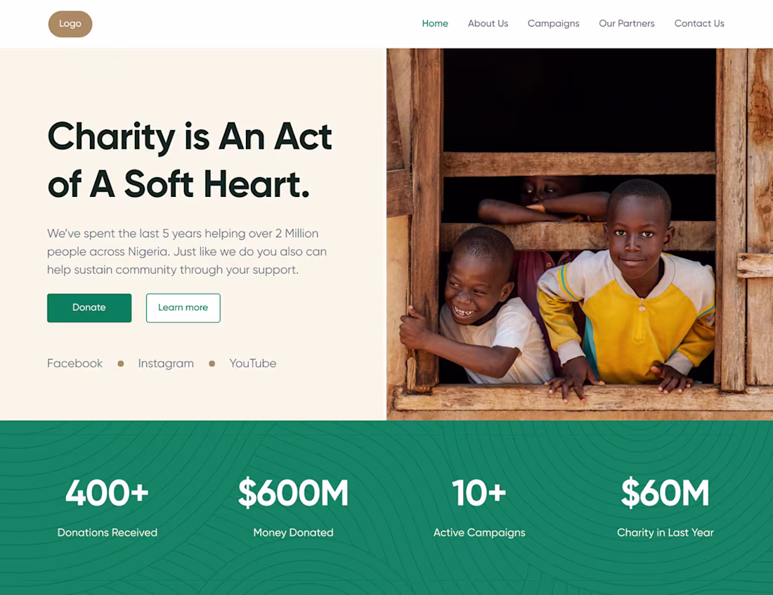 Cover image for Charity Organization Website Design