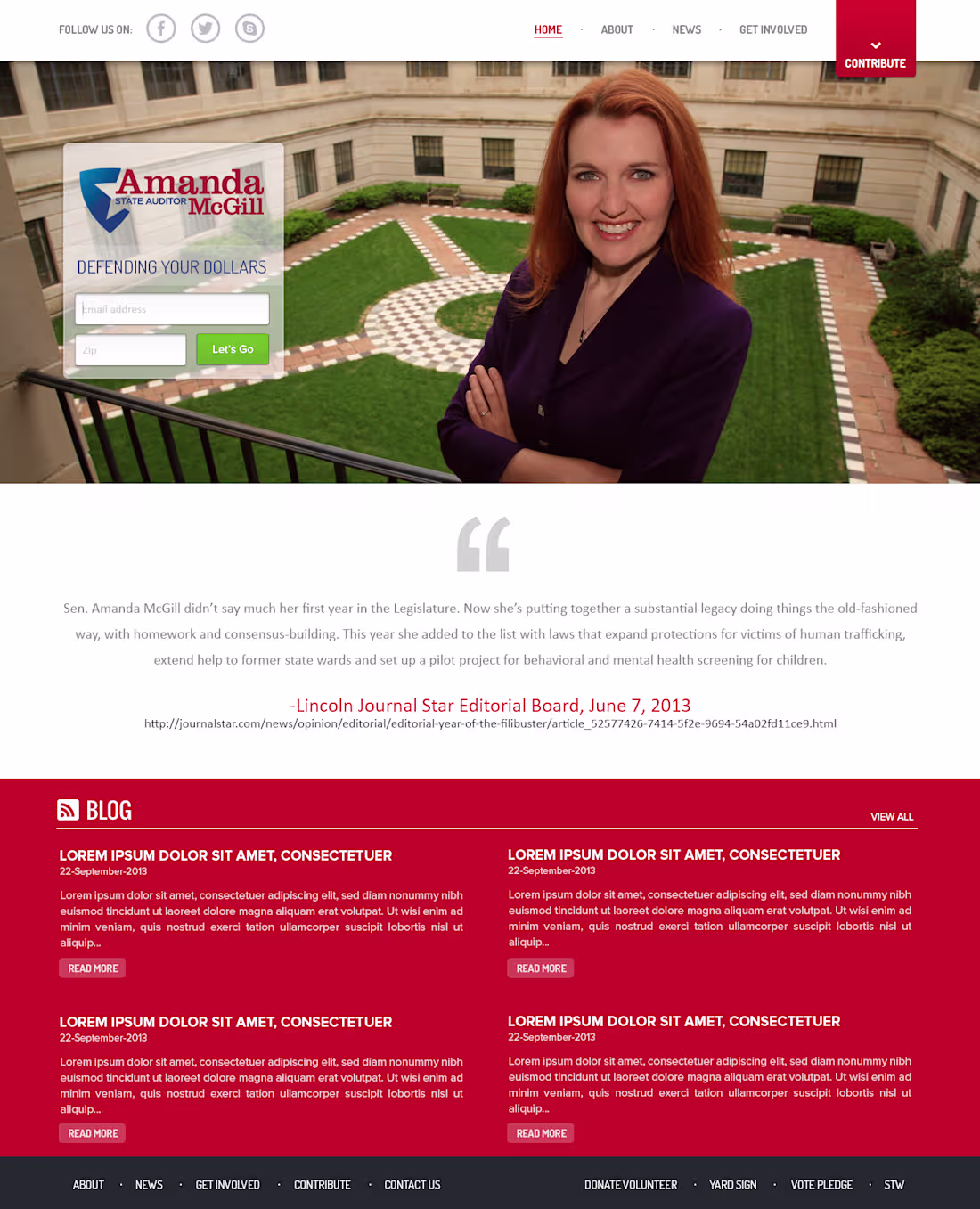 Cover image for NationBuilder website for political campaign