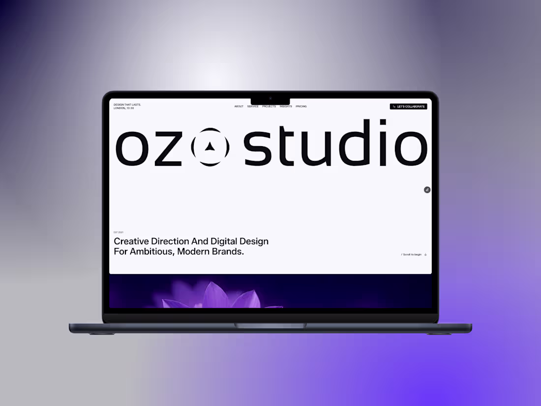 Cover image for Ozo Studio — Framer Marketplace Template