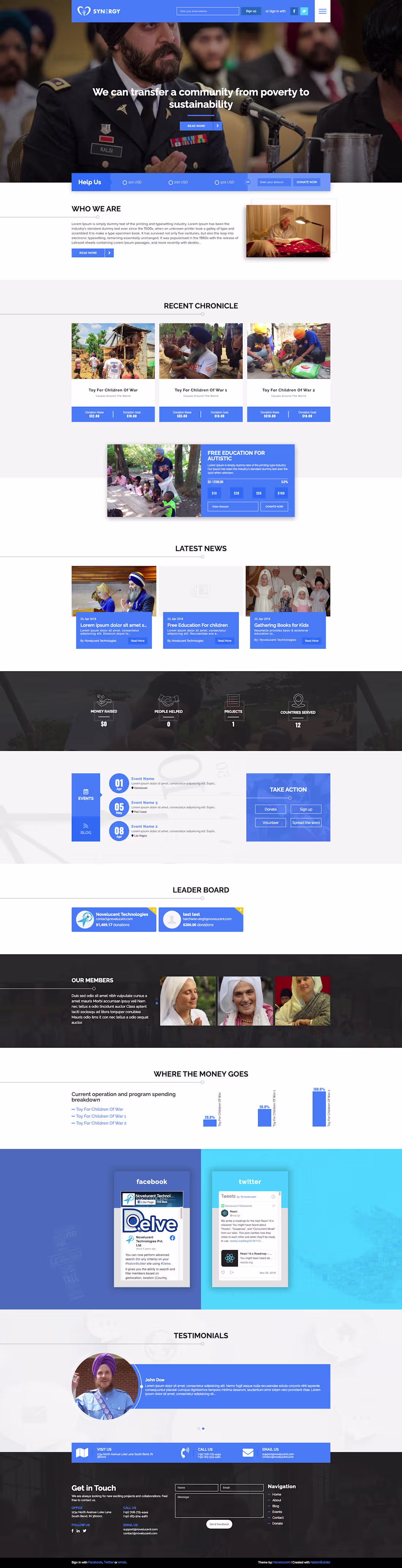 Cover image for Custom NationBuilder theme for Non-Profits,