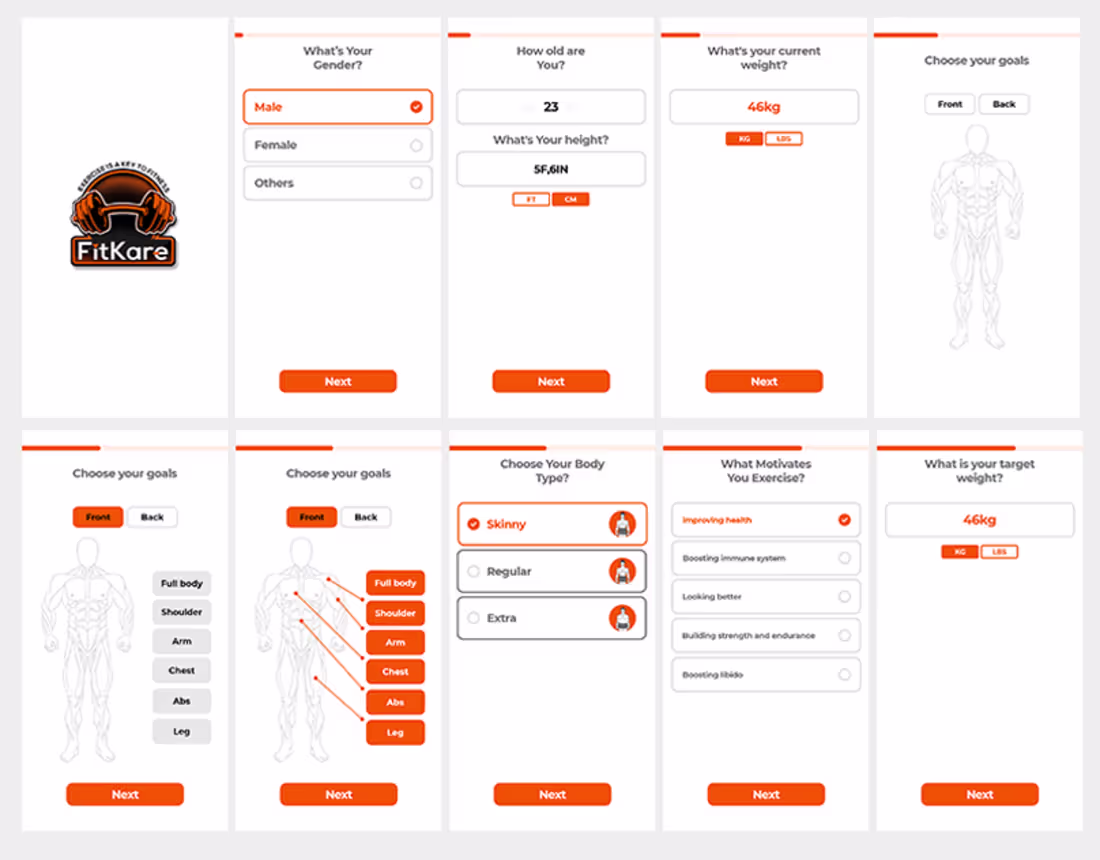 Cover image for Fitness app ui desing
