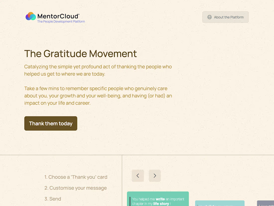 Cover image for Gratitude Movement | An initiative by MentorCloud