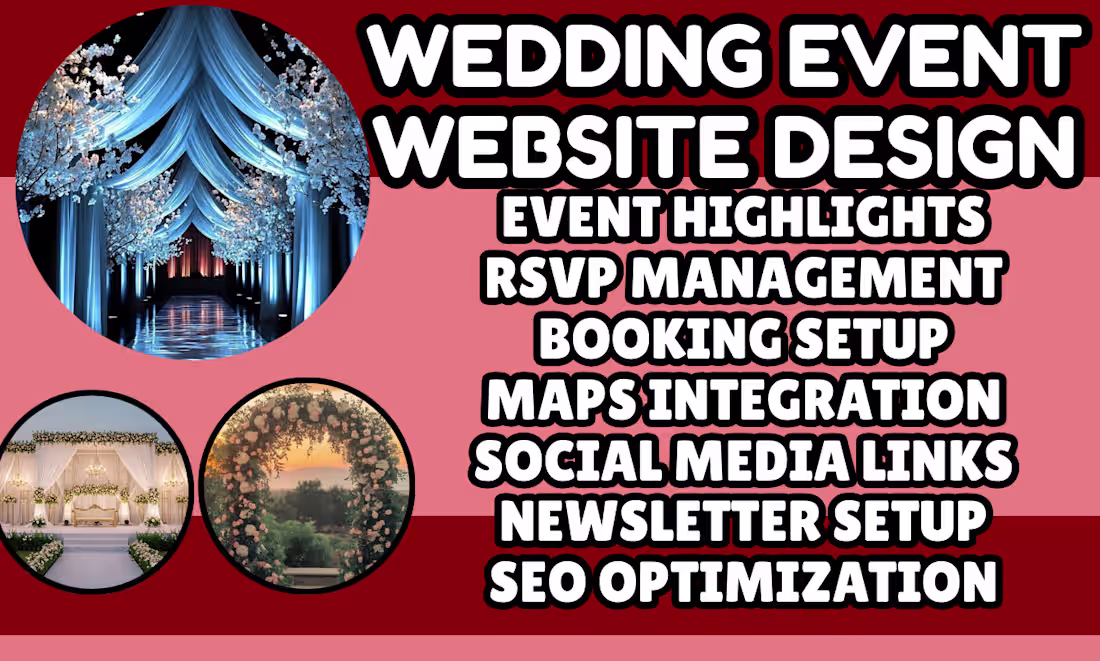 Cover image for Professional Wedding Website Design for Couples& Wedding Planner