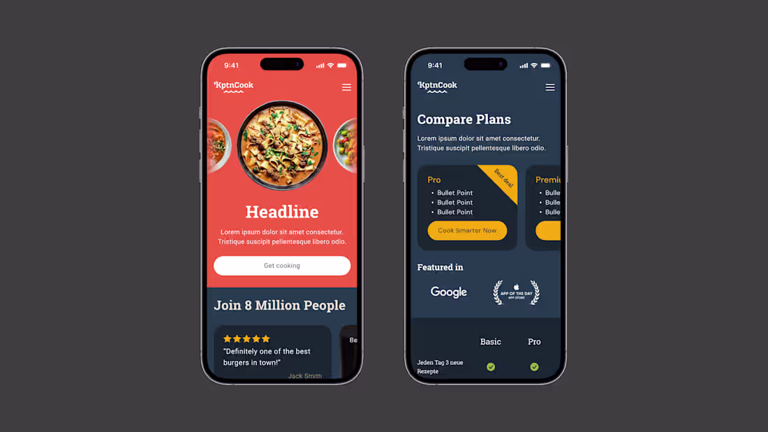 Cover image for KptnCook Website Redesign - UX Case Study