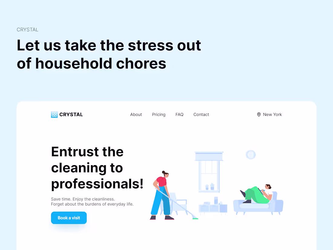 Cover image for Crystal - cleaning service website