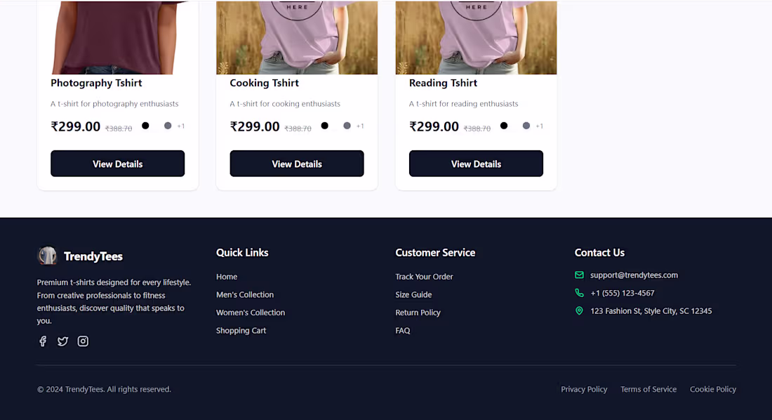 Cover image for TrendyTees is a modern eCommerce