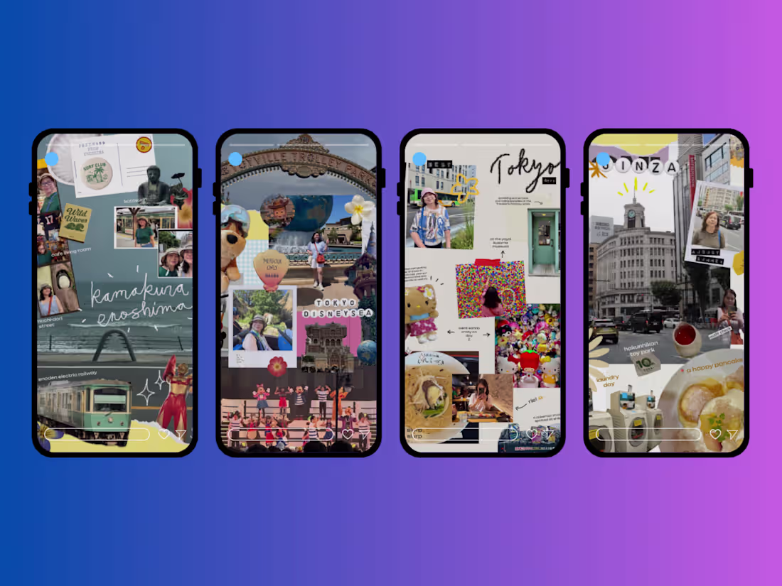 Cover image for Scrapbook-style Travel Content for Social