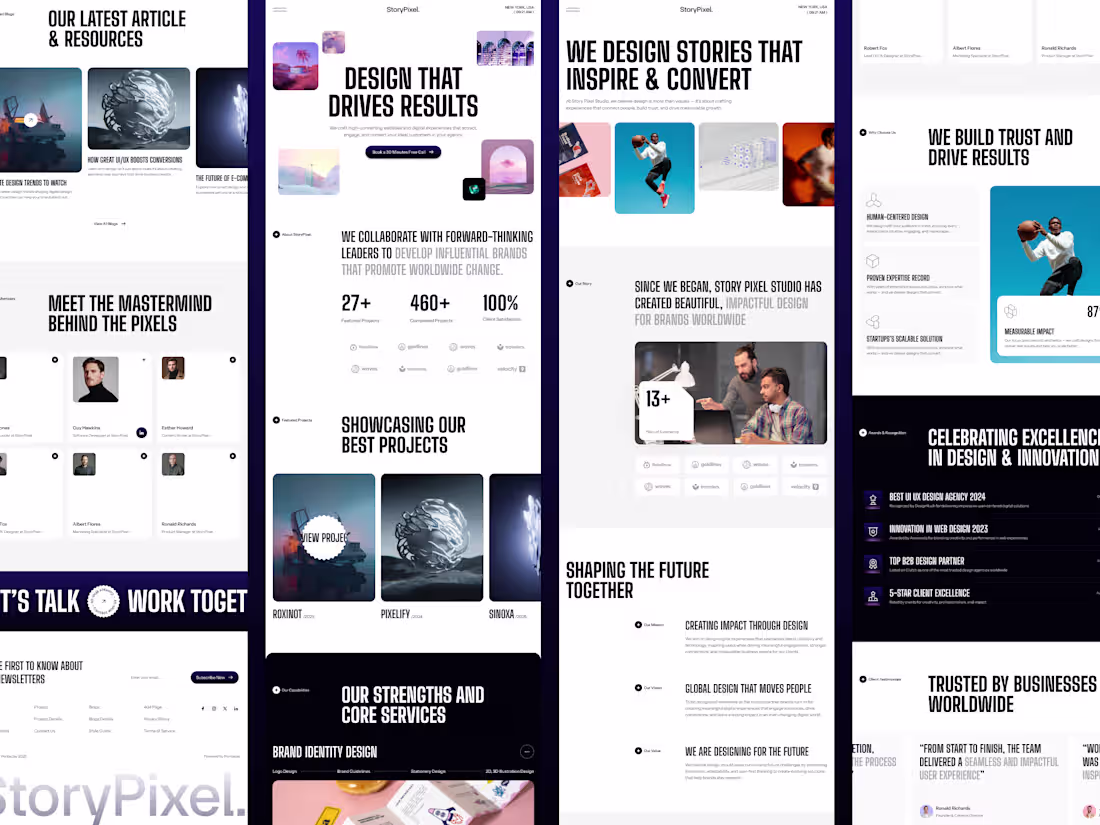 Cover image for The StoryPixel Agency template got approved on Webflow just ...