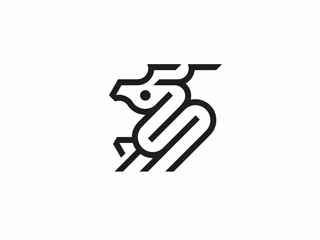 Cover image for Mythical Asian Dragon logo for sale Exclusive logo design by...