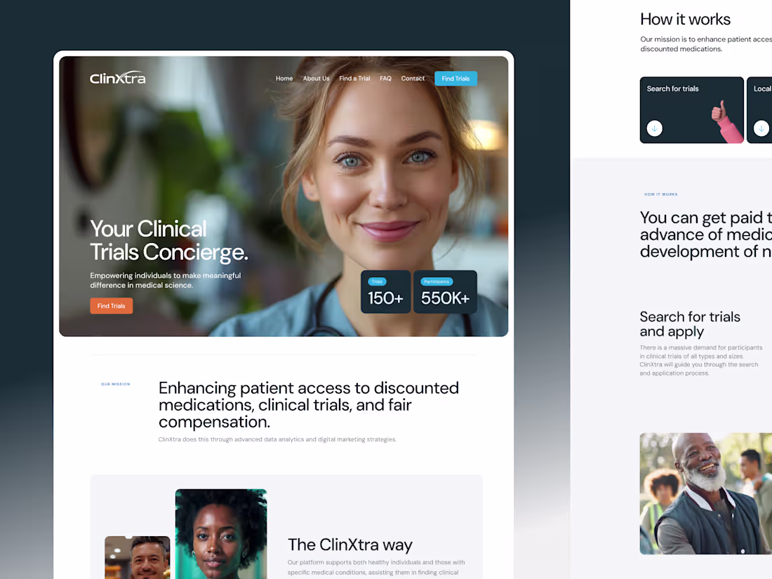 Cover image for Clinical Trials Concierge Website