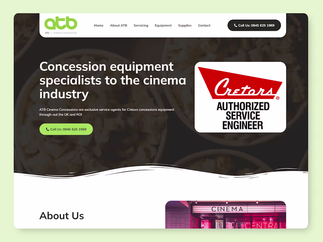 Cover image for Design and Development of ATB Cinema Concessions Website
