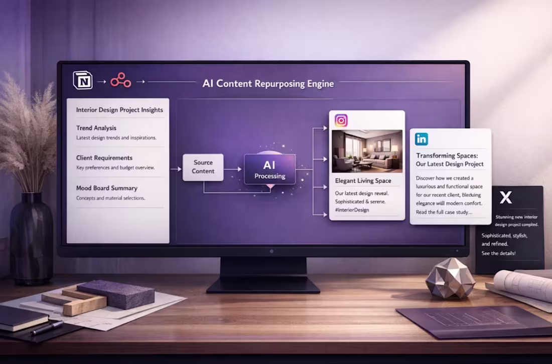Cover image for Smart AI SMM Flow — Auto-Repurpose Notion Content