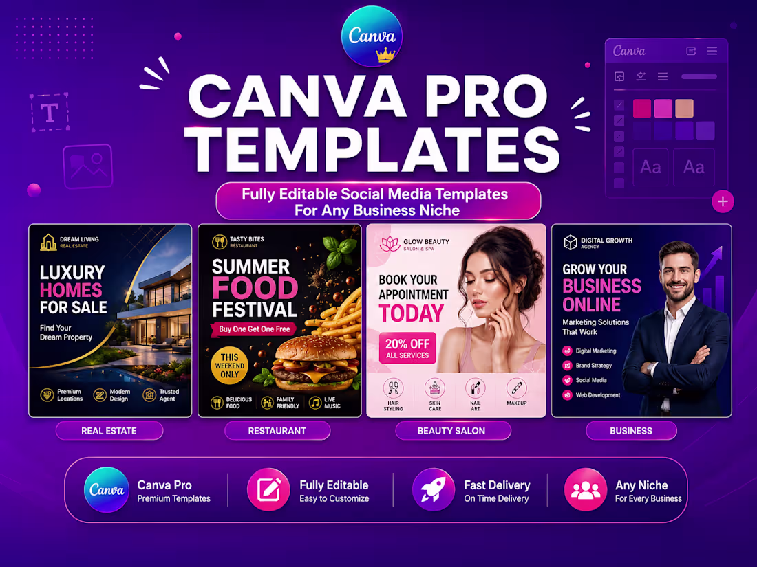 Cover image for Custom Canva Pro Social Media Templates for Your Brand