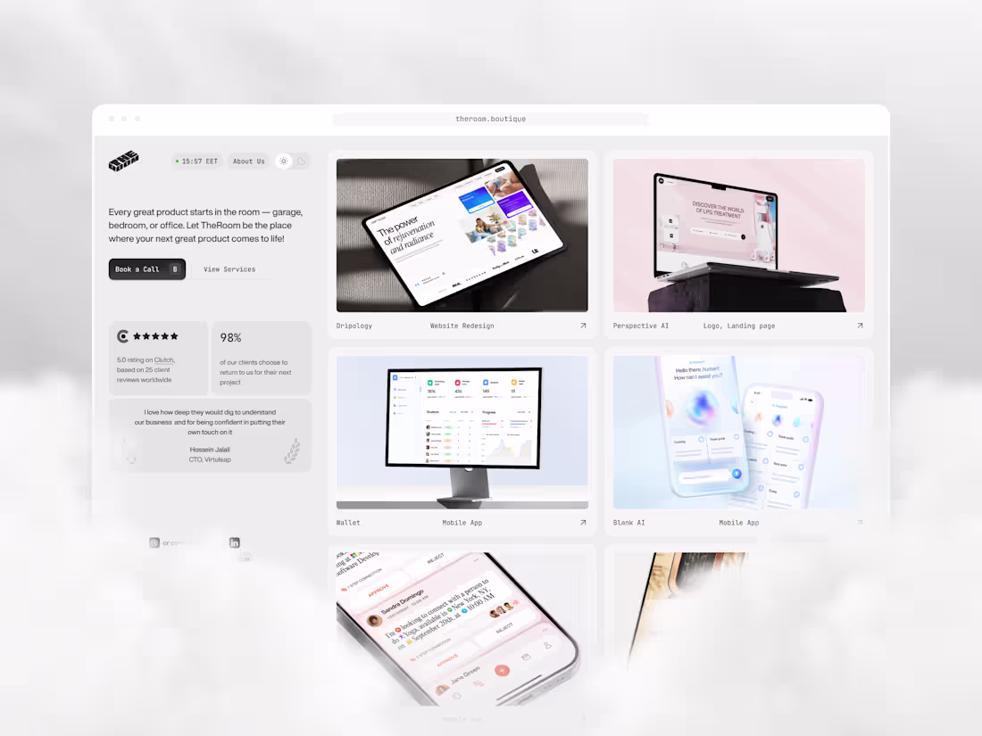 Cover image for TheRoom. Website Redesign