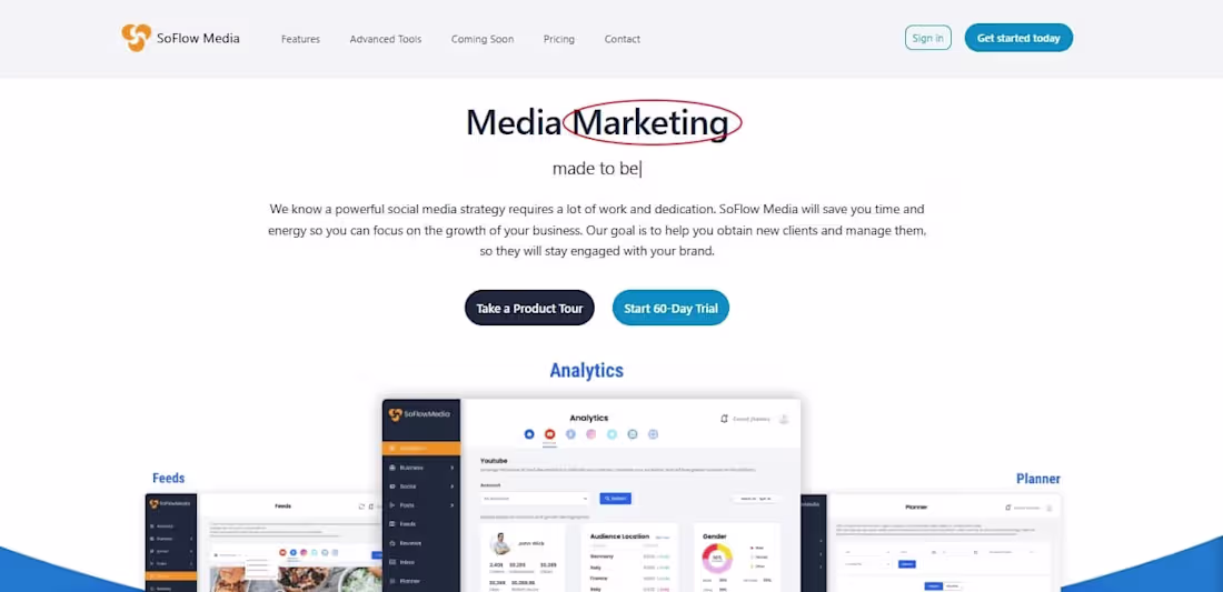 Cover image for Soflowmedia AI Powered Marketing Website