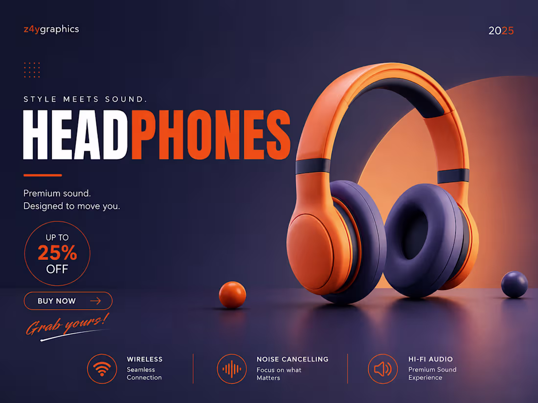 Cover image for Ad cover for headphones