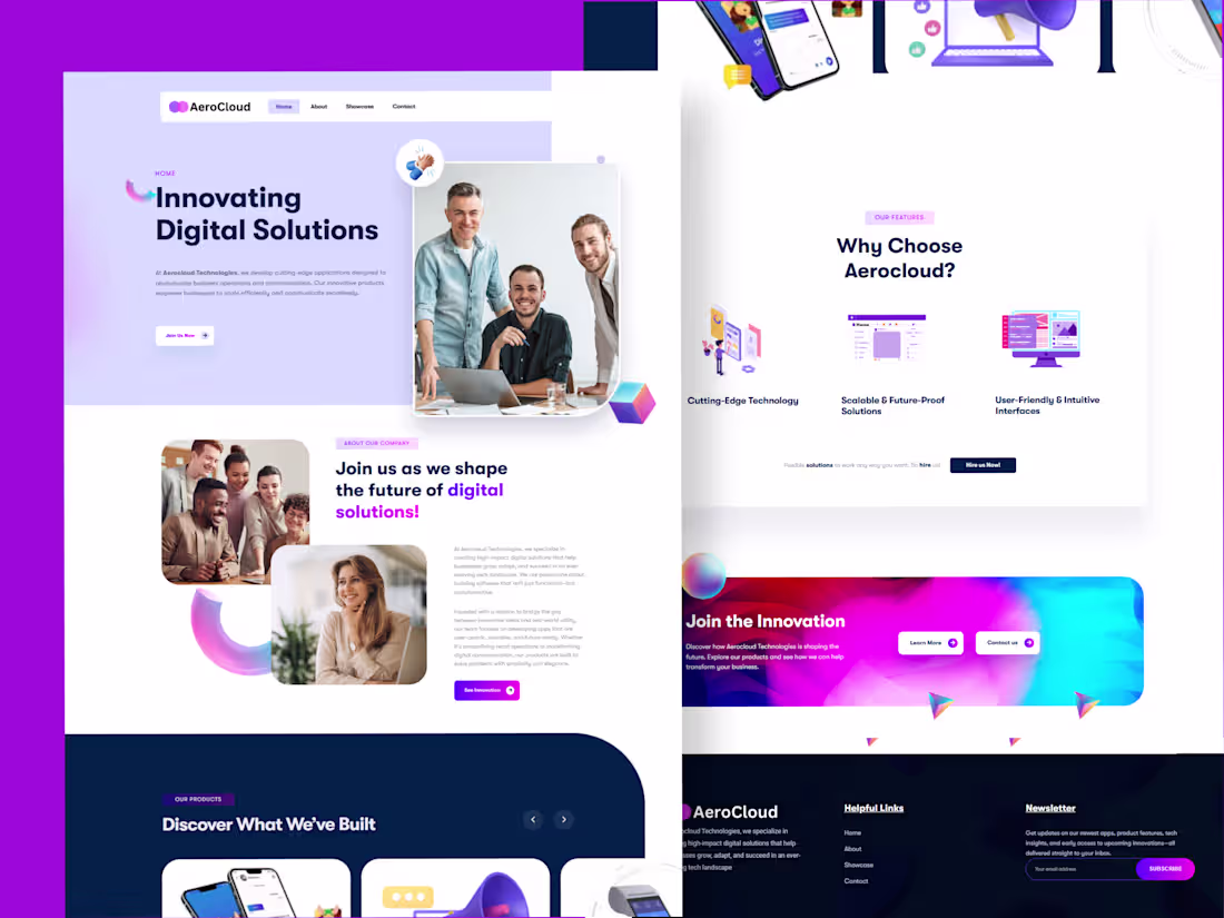 Cover image for AeroCloud Marketig Website Design