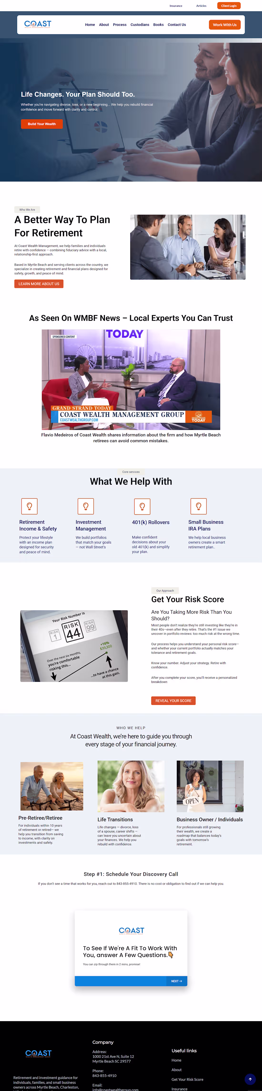 Cover image for Coast Wealth Management – Financial Advisory Website