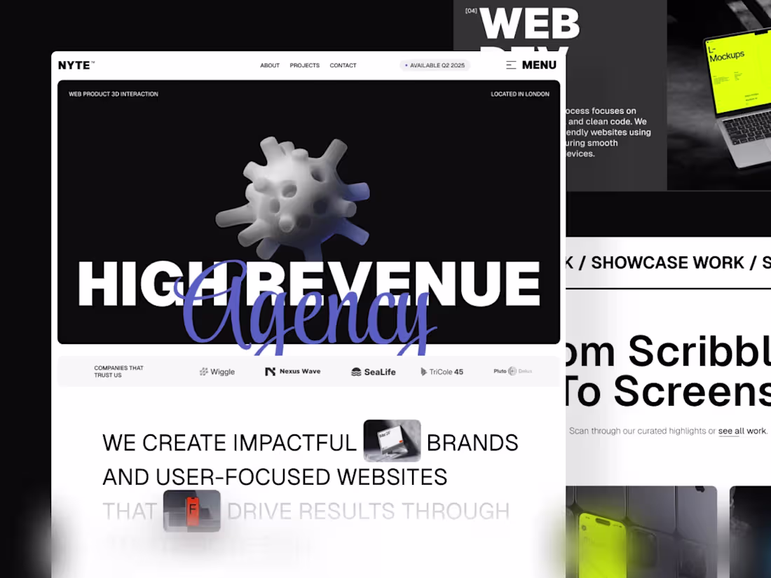 Cover image for Nyte - Portfolio & Agency Themed Webflow Template 