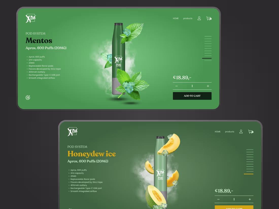 Cover image for Extra vape (UI/UX)