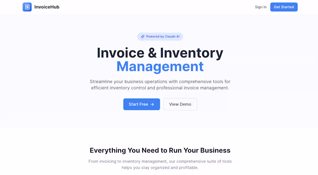 Cover image for Invoice & Inventory Management
A comprehensive