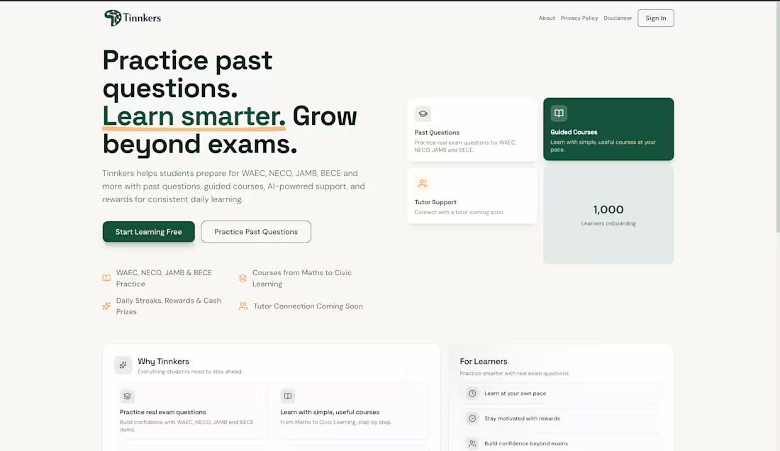 Cover image for Tinnkers is a modern web