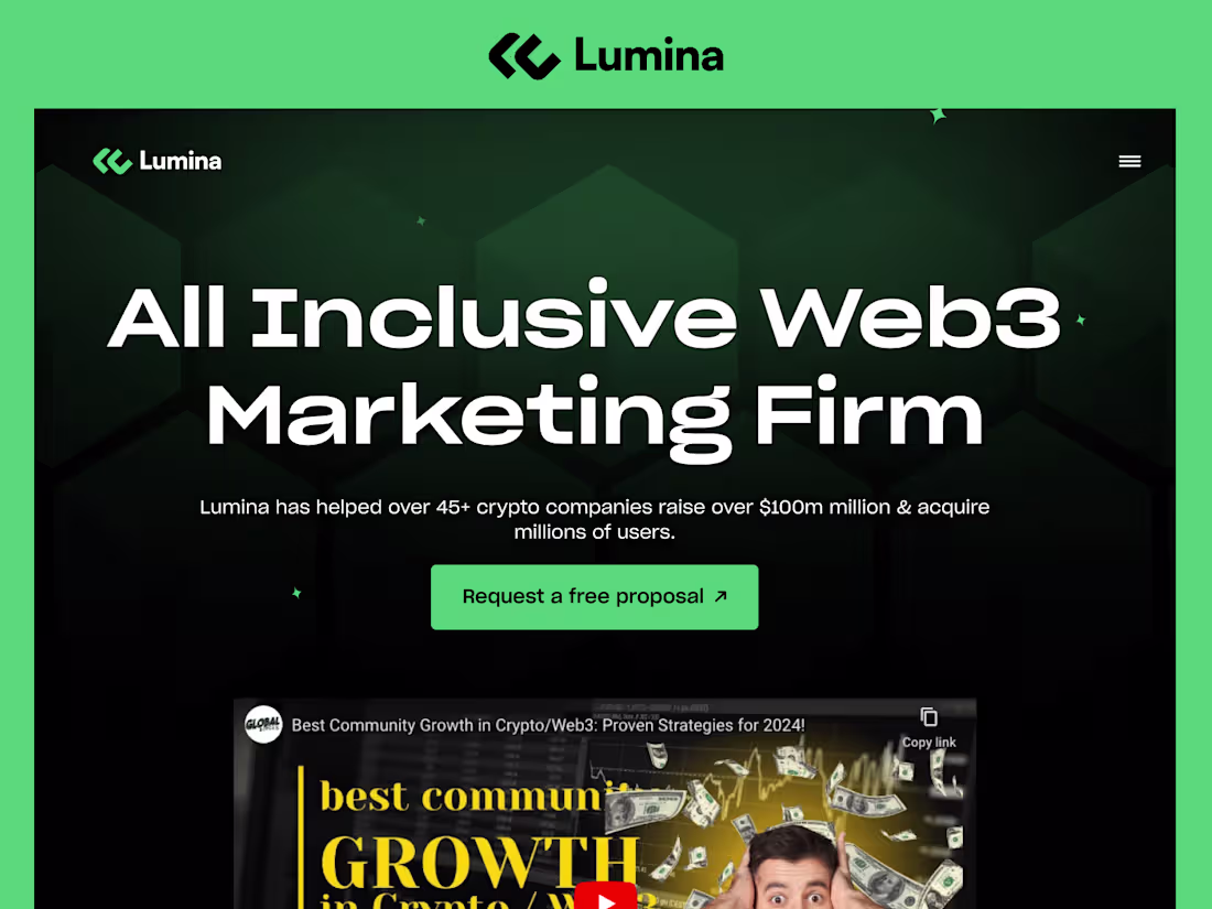 Cover image for Lumina Website
