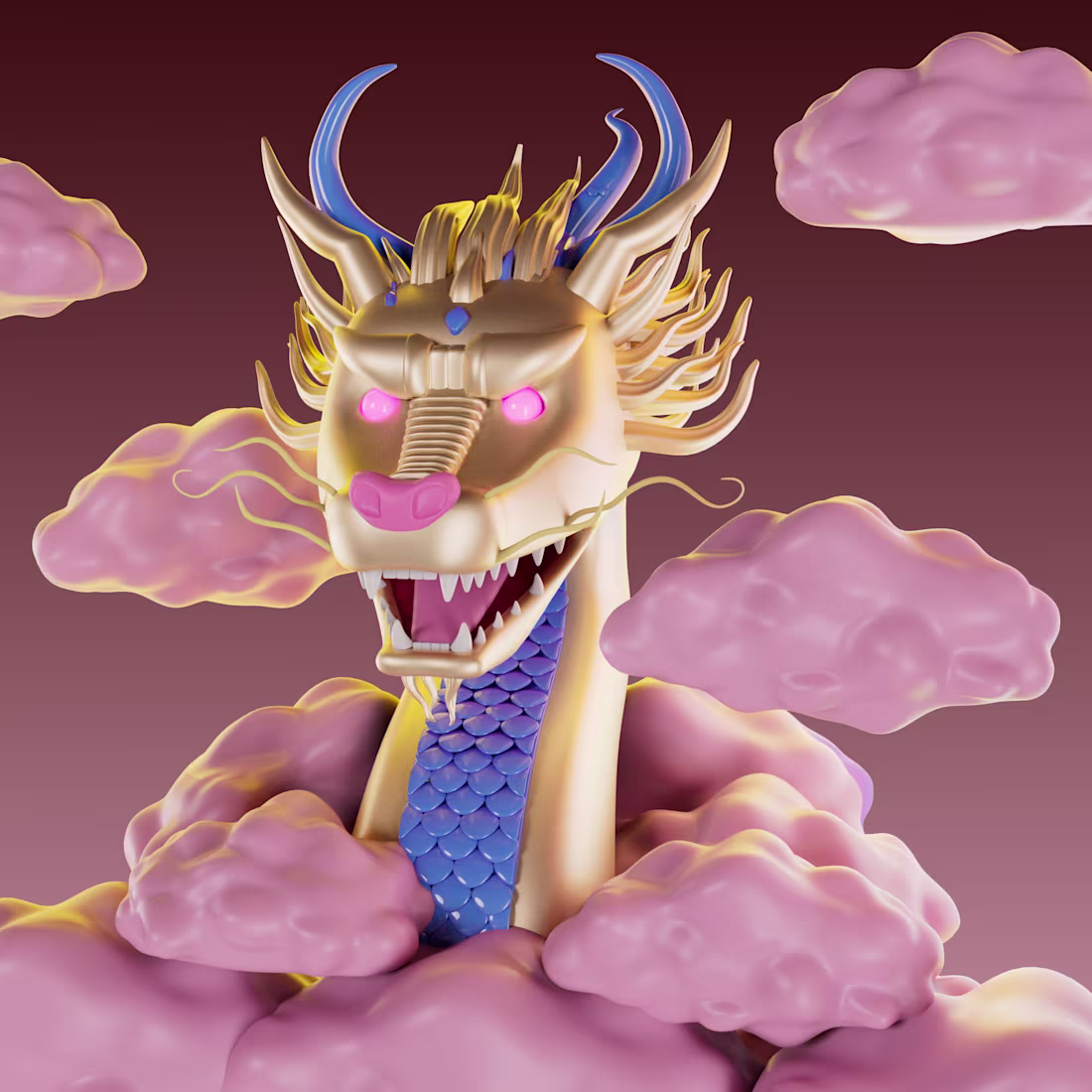 Cover image for 3D Stylized Dragon: 3D visualization