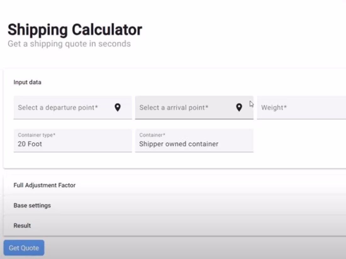 Cover image for Multimodal Shipping Calculator for Logistics