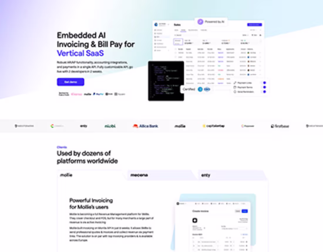 Cover image for Monite Website Design