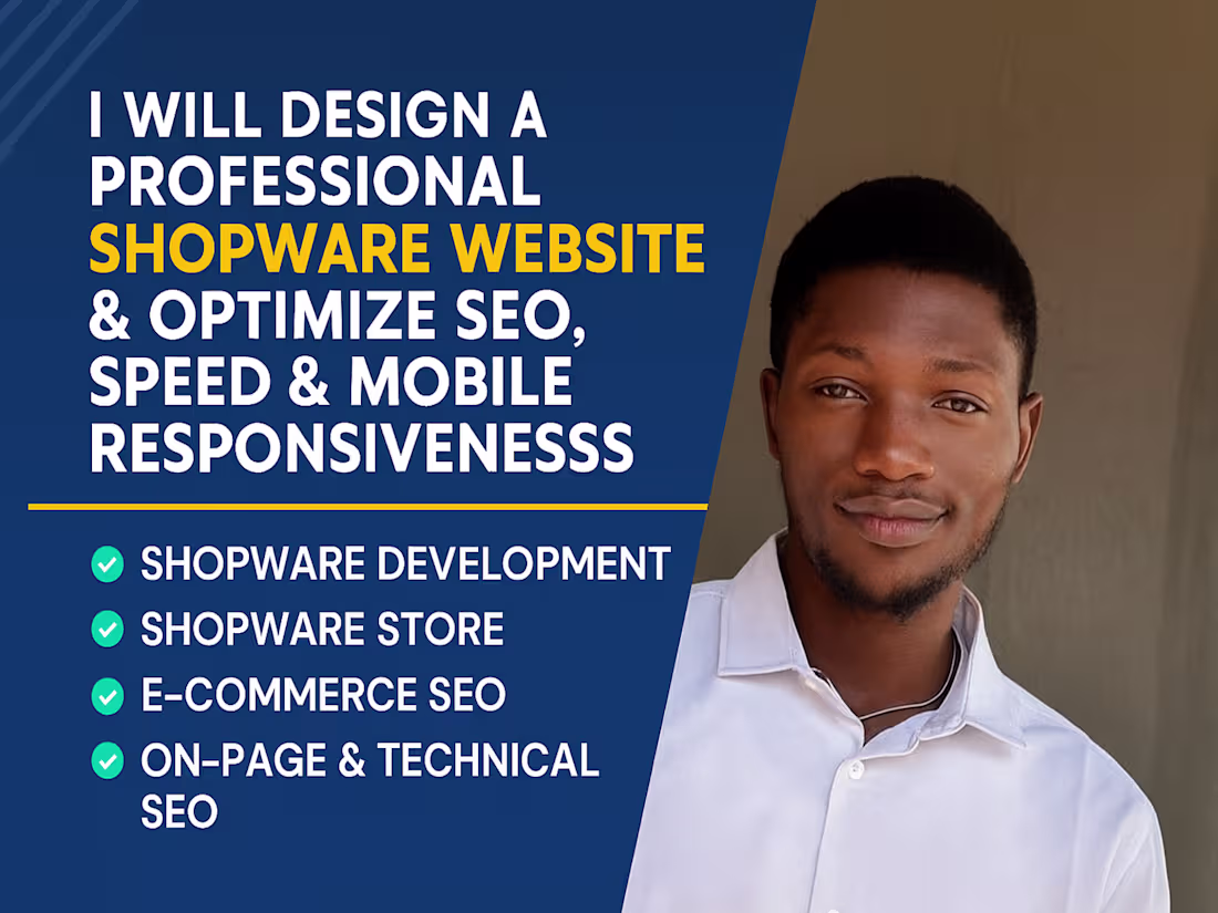 Cover image for I will Be Shopware Website Design  and  SEO Optimization Expert