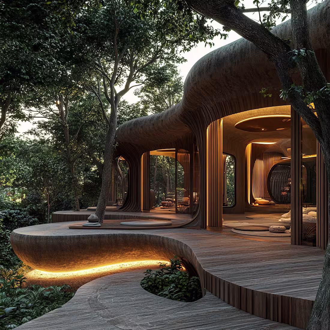 Cover image for Brown Minimalist Futurist Biophilic Resort