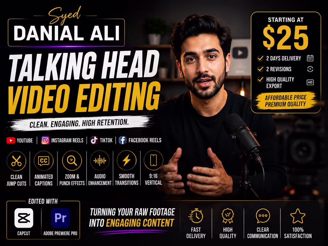 Cover image for Talking Head Video Editing for Reels, Shorts & TikTok