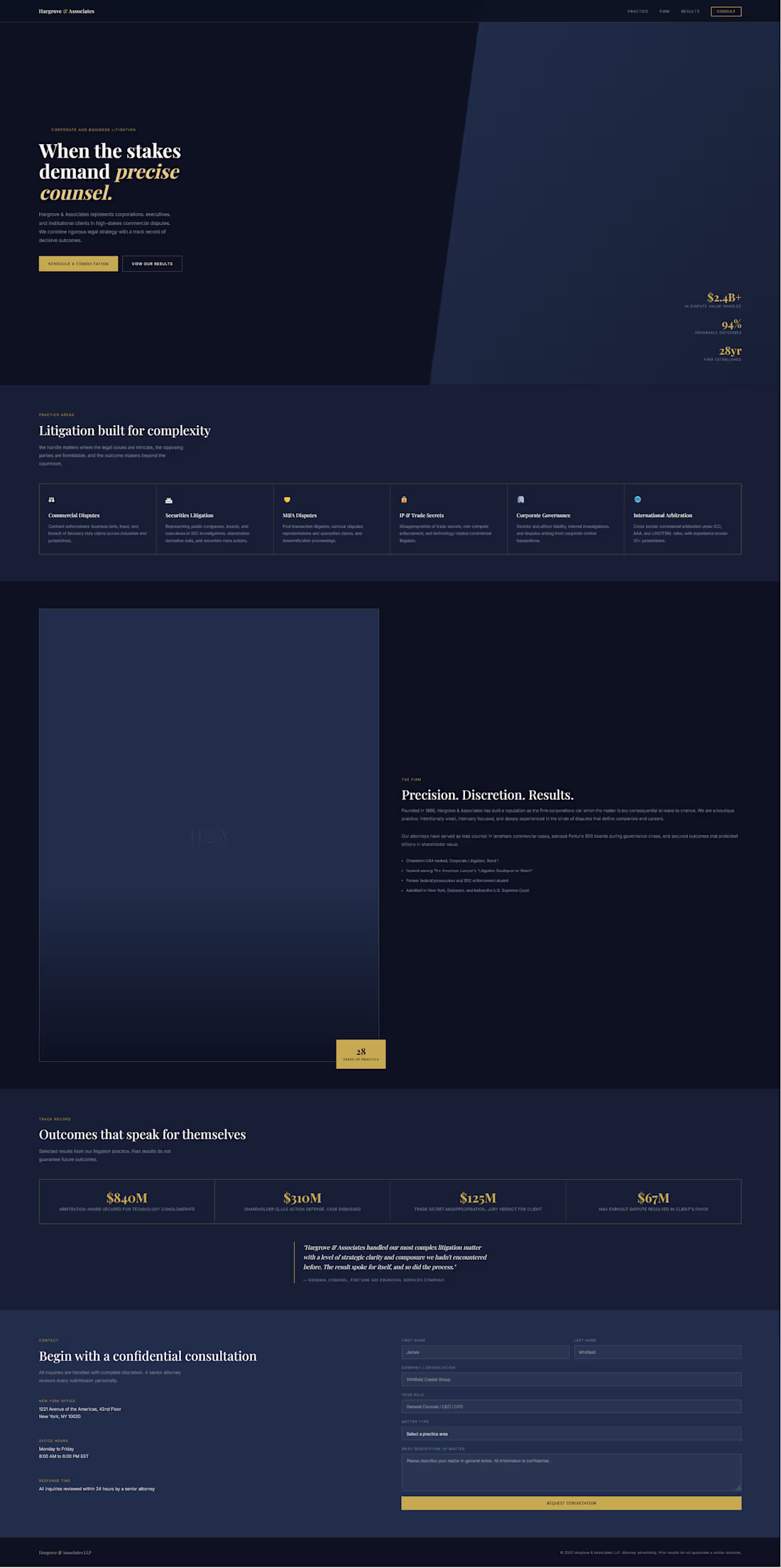 Cover image for Title: Premium Law Firm Website