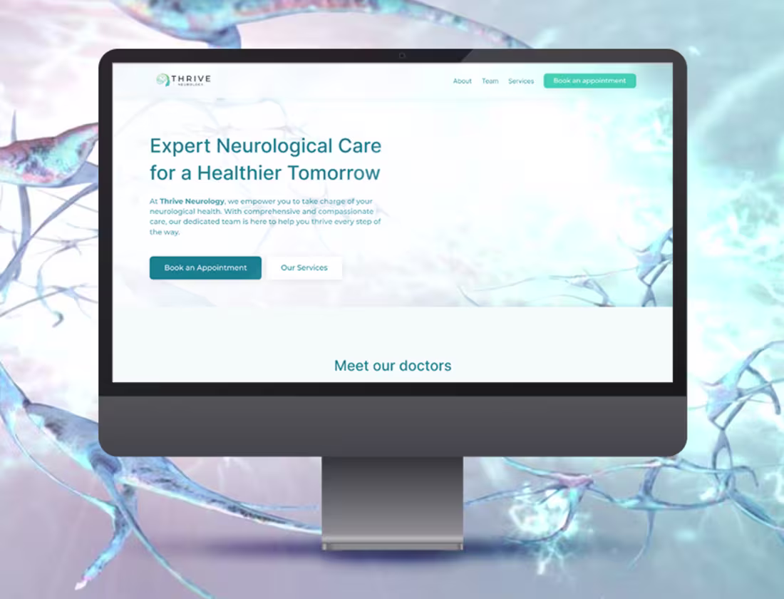 Cover image for Neurology Clinic Website Design & Development – Thrive Neurology