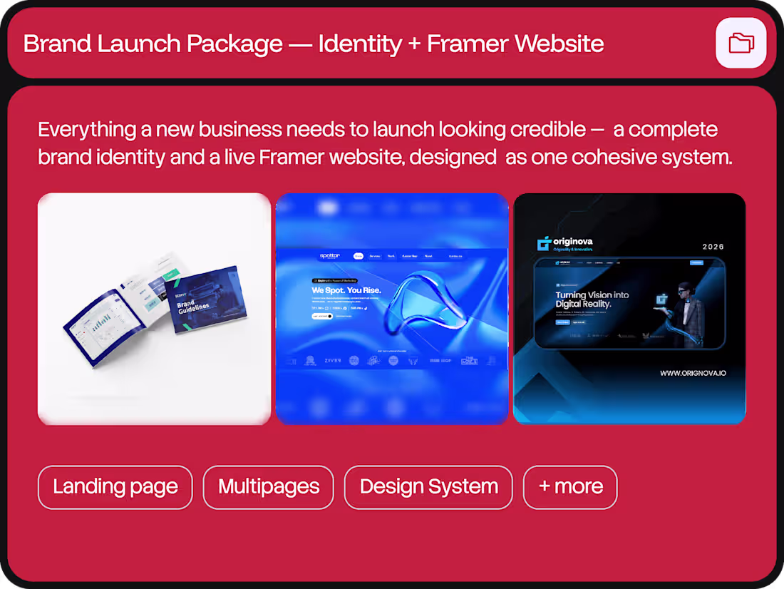 Cover image for Brand Launch Package — Identity + Framer Website