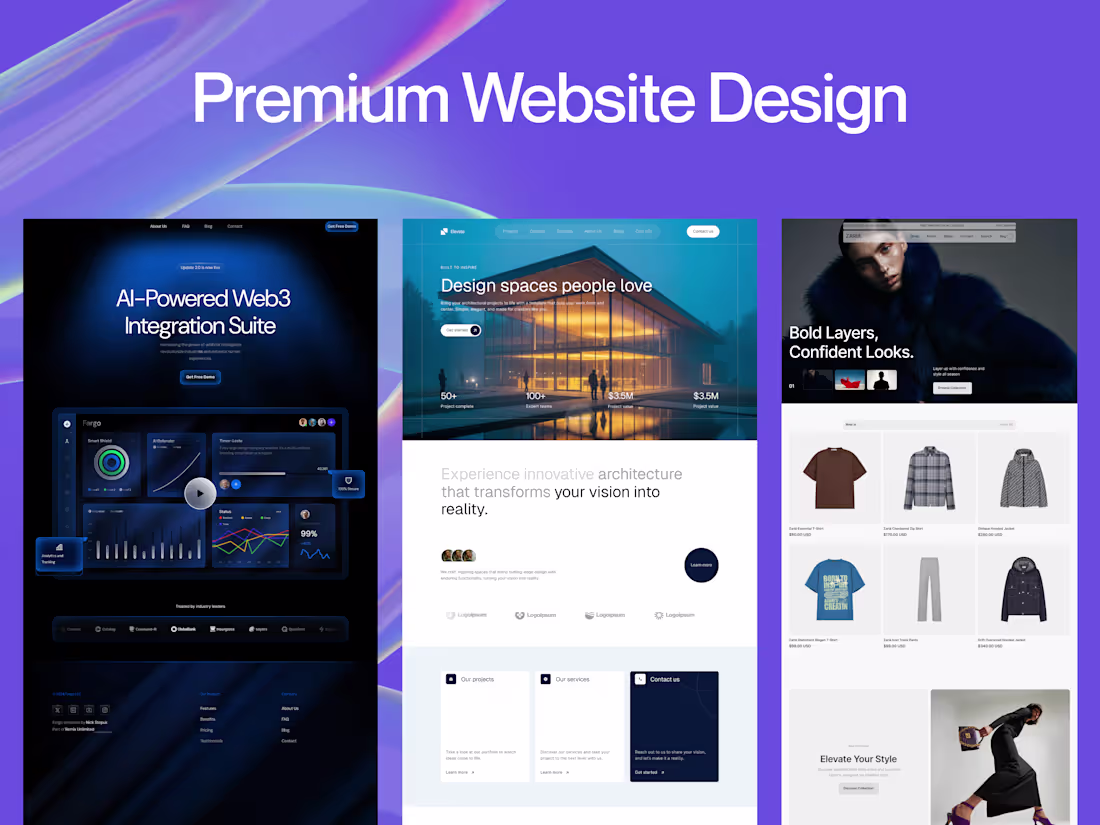 Cover image for Premium Website UI/UX Design Service