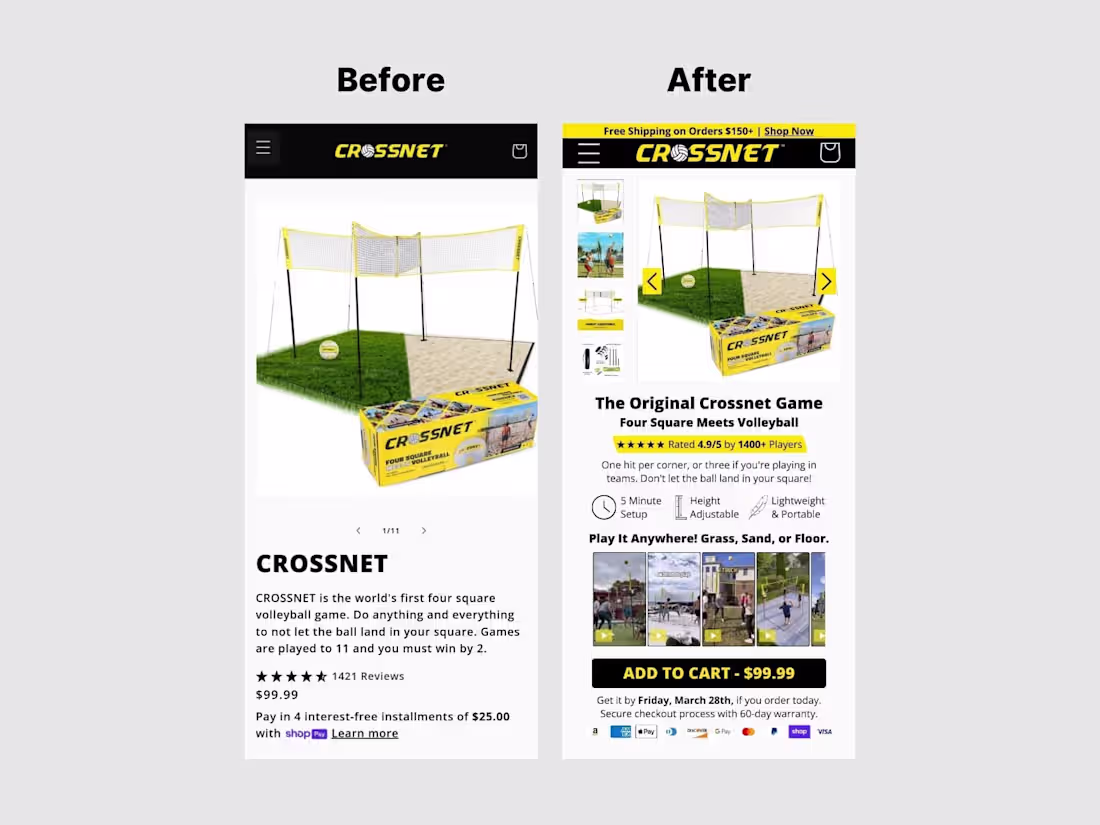 Cover image for Shopify Product Page for Sporting Goods Store