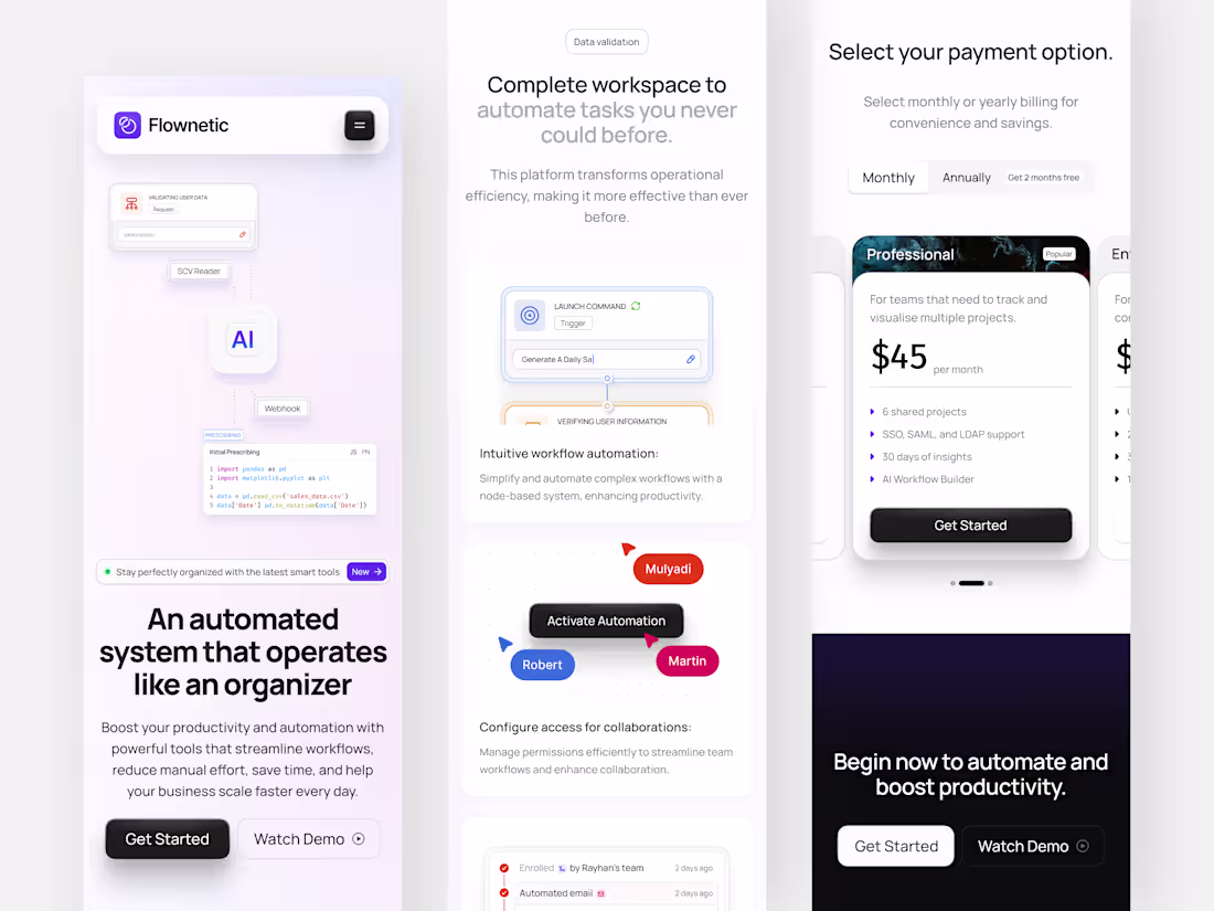 Cover image for Responsive Automation SaaS Landing Page