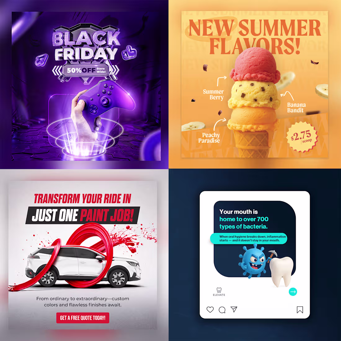 Cover image for Social Media Ad Creatives - Multiple Projects