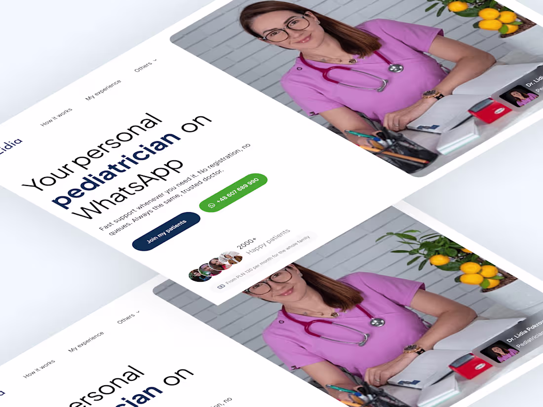 Cover image for Homepage Redesign for Dr.Lidia