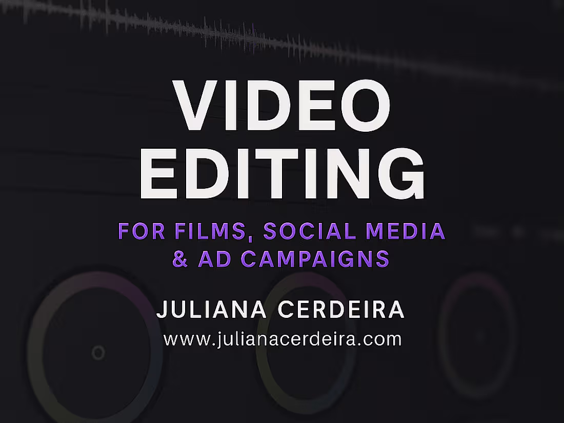 Cover image for Video Editor | Stills & BTS for Film and Social Media
