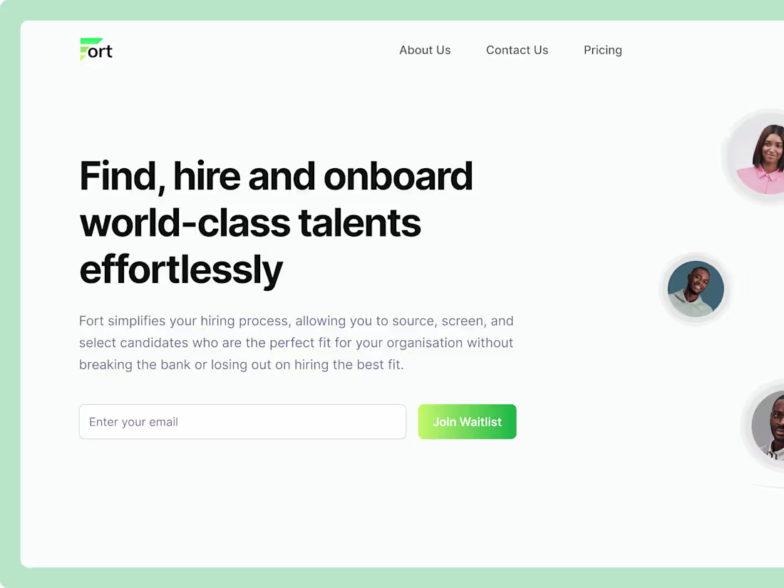 Cover image for Fort: HRM Landing Page Design