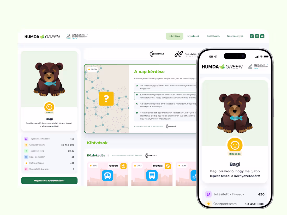 Cover image for Humda Green: Gamifying a web app for sustainability