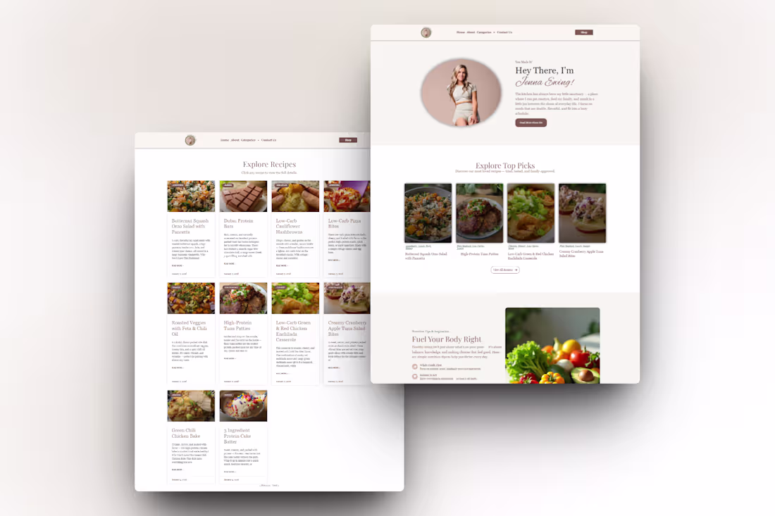 Cover image for I built a full WordPress website for a healthy cooking influ...