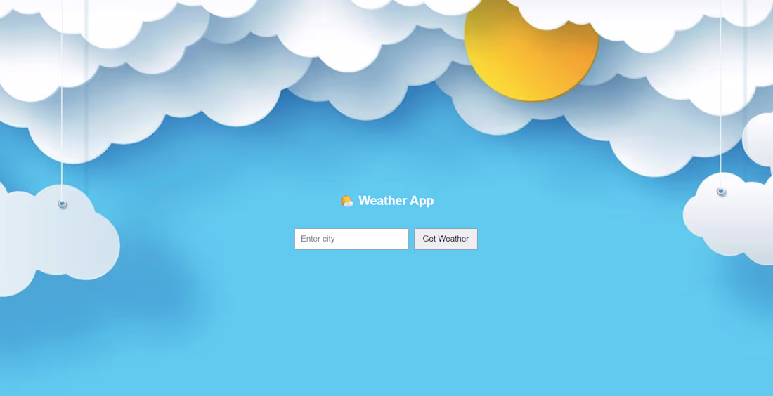 Cover image for Build a weather api application with react where data will f...