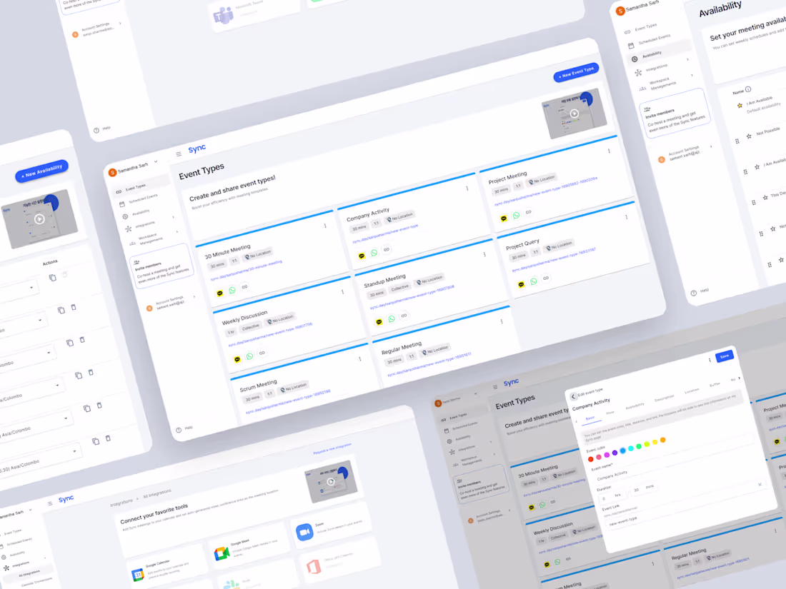 Cover image for Sync: SaaS-based Scheduling App Development 